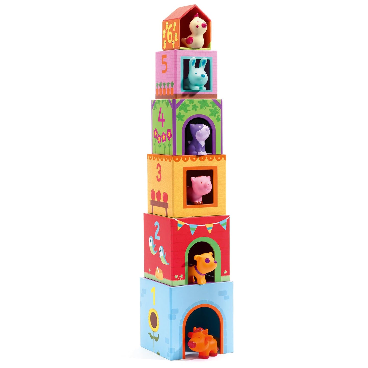 DJECO - DJE-108 Topanifarm Nest and Stack Blocks Set