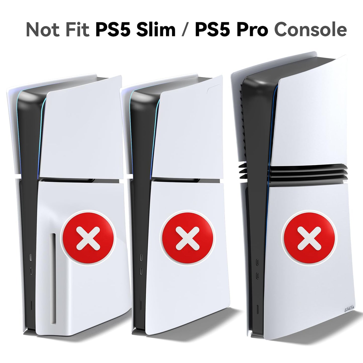 OIVO PS5 Horizontal Stand and Cooling Station with 3-Level Cooling Fan, Dual PS5 Controller Charger for PlayStation 5 Controller, Horizontal PS5 Cooling Stand