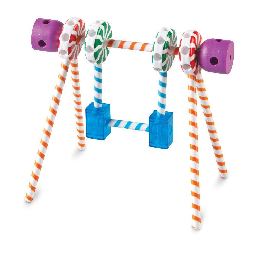 Learning Resources Candy Construction Building Set, Fine Motor Building Toy, 92 Pieces, Ages 4+, Multicolor