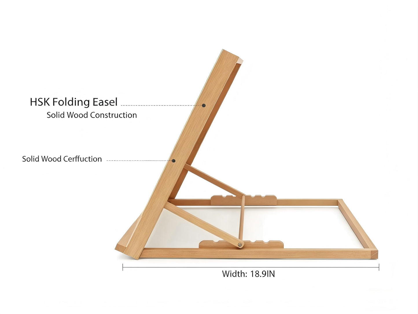 HSK A2 Light Pad Professional Custom Wooden Stand，A2 Light Box Stand and Light Pad Stand,19 Inches by 26 Inches