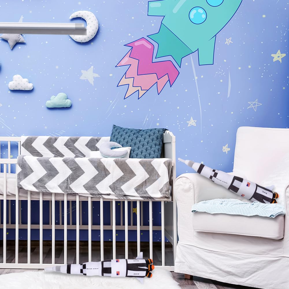ArtCreativity Saturn Rocket Plush Toy for Kids, 18.5 Inch Space Shuttle Stuffed Toy with Realistic Details, Space Room Décor, NASA Spaceship Nursery Décor, Great Outer Space Toys for Boys & Girls