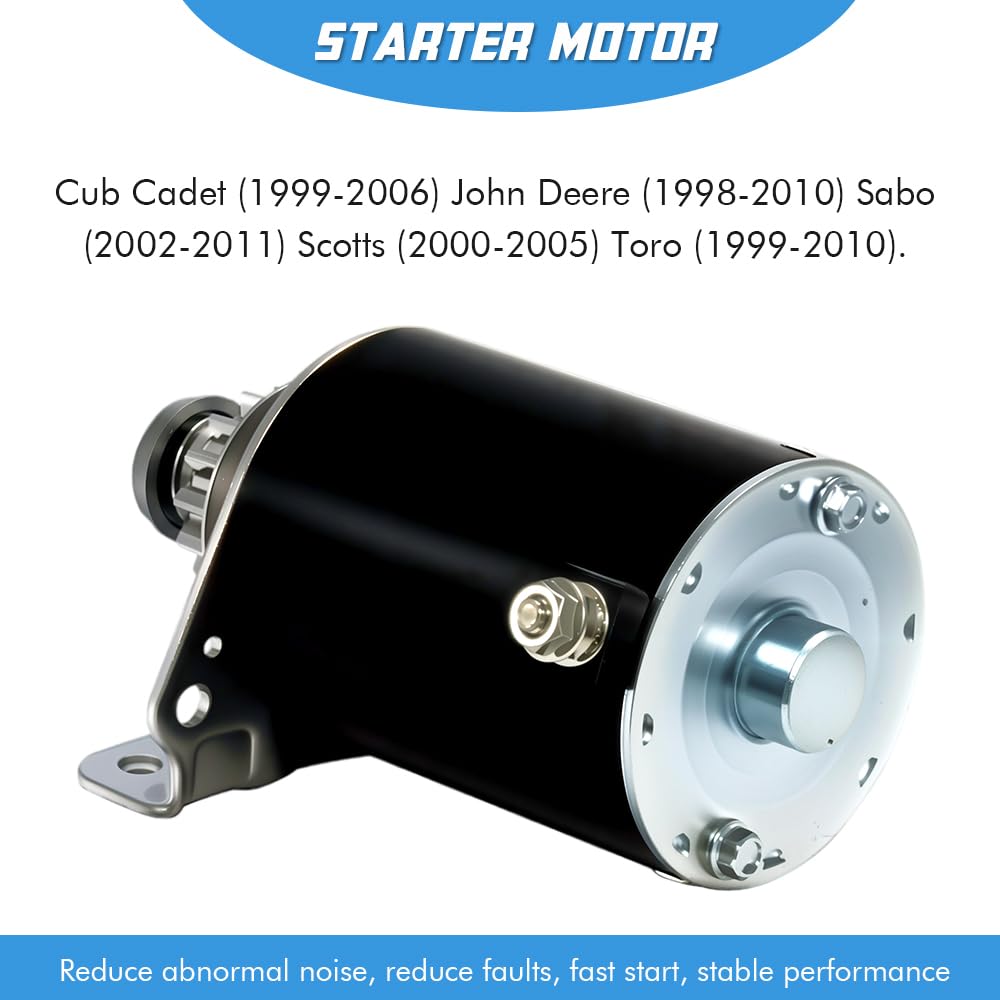 14 Teeth Starter Motor Replacement for Cub Cadet 14.5 16 16.5 17 17.5 18 18.5 HP Cub Cadet 11 16 18 RTZ LT1018 John Deere D100 105 L100 New Holland Toro LA105 LA110 LA115 LA125 693551 LG693551