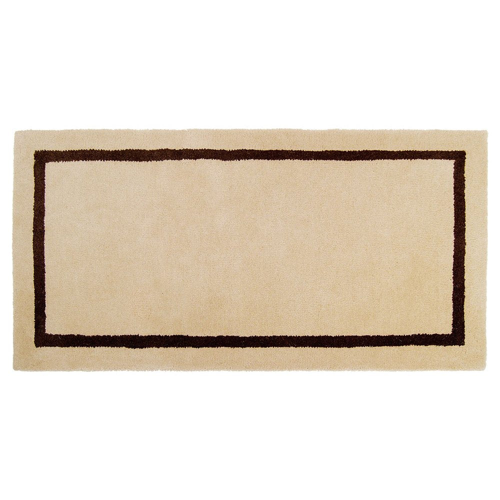Minuteman International Mesa Tan Contemporary Wool Hearth Rug, Rectangular