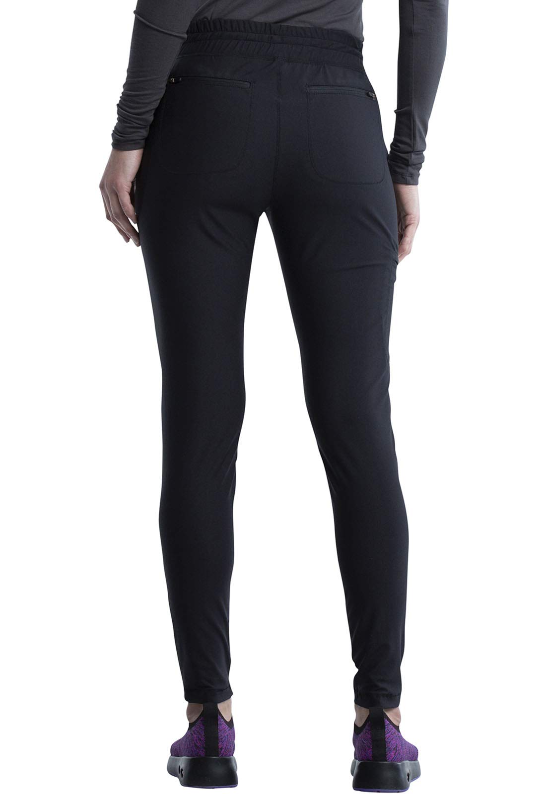 Cherokee Women's Scrub Pant with 360° Stretch & Moisture Wicking Fabric CK095, S, Black