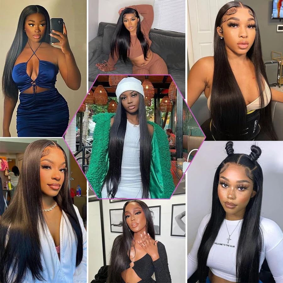 Straight Human Hair Bundles 26 26 26 inch Straight Bundles Human Hair Unprocessed Brazilian virgin Straight Hair 3 Bundles Deals Extensions Weave Human Hair Natural Color for Woman