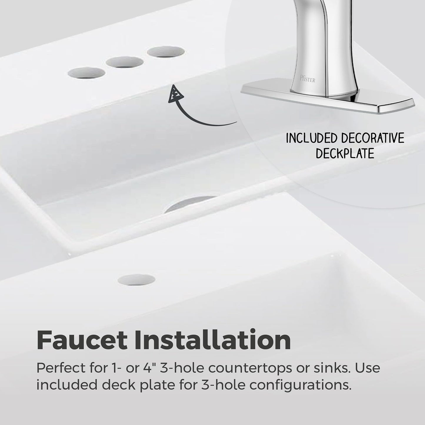 Pfister Vaneri Single Control Lavatory Faucet in Polished Chrome