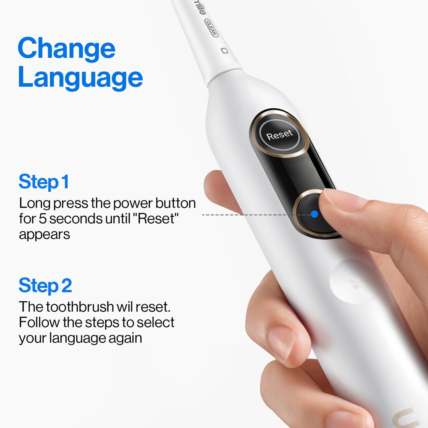 usmile Y10 PRO Rechargeable Electric Toothbrush with Smart Display, Missed Spot Detection, Pressure Sensor, 180-Day Battery Life, IPX8 Waterproof, Travel-Friendly with 2 Brush Heads