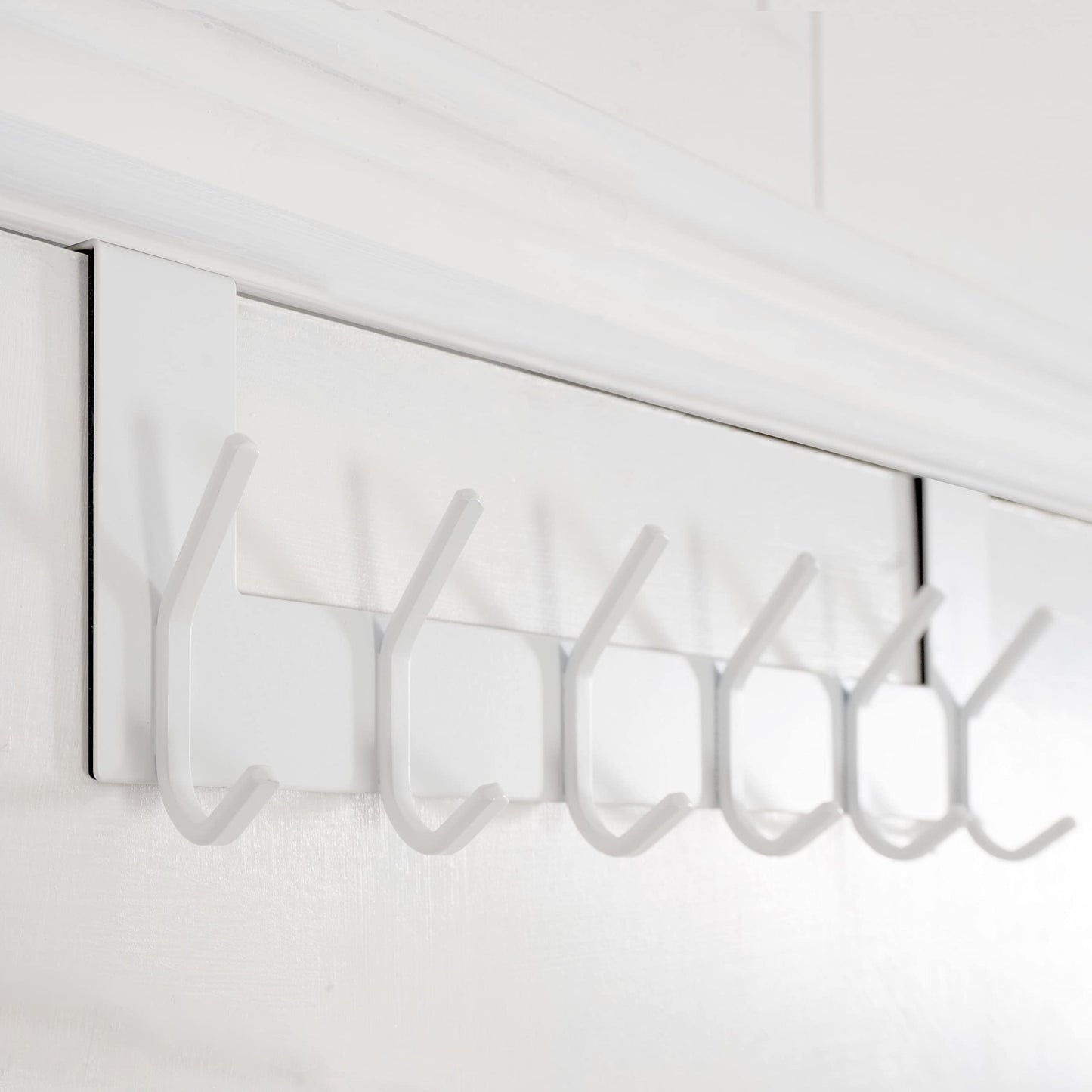 WEBI Over The Door Hook White,Over The Door Towel Rack,Over Door Hanger,Door Coat Hanger,Towel Hanger Over The Door Coat Rack for Hanging Clothes,Towels,Back of Bathroom,2 Packs