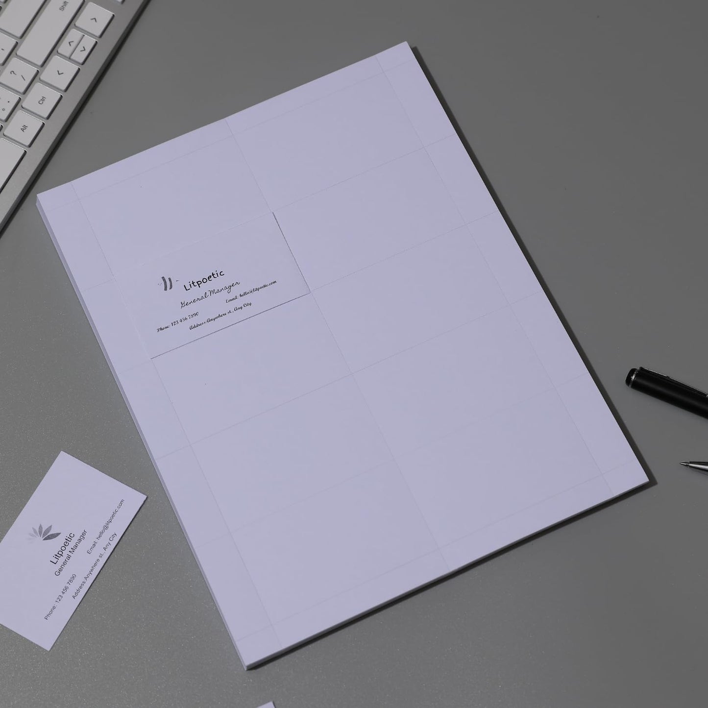 4000 PiecesBlank Printable Business Cards 3.5 x 2, Perforated Card Stock Paper for Inkjet and Laser Printers, 10 Cards Per Sheet - (White,400 Sheets)