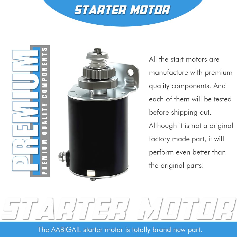 14 Teeth Starter Motor Replacement for Cub Cadet 14.5 16 16.5 17 17.5 18 18.5 HP Cub Cadet 11 16 18 RTZ LT1018 John Deere D100 105 L100 New Holland Toro LA105 LA110 LA115 LA125 693551 LG693551