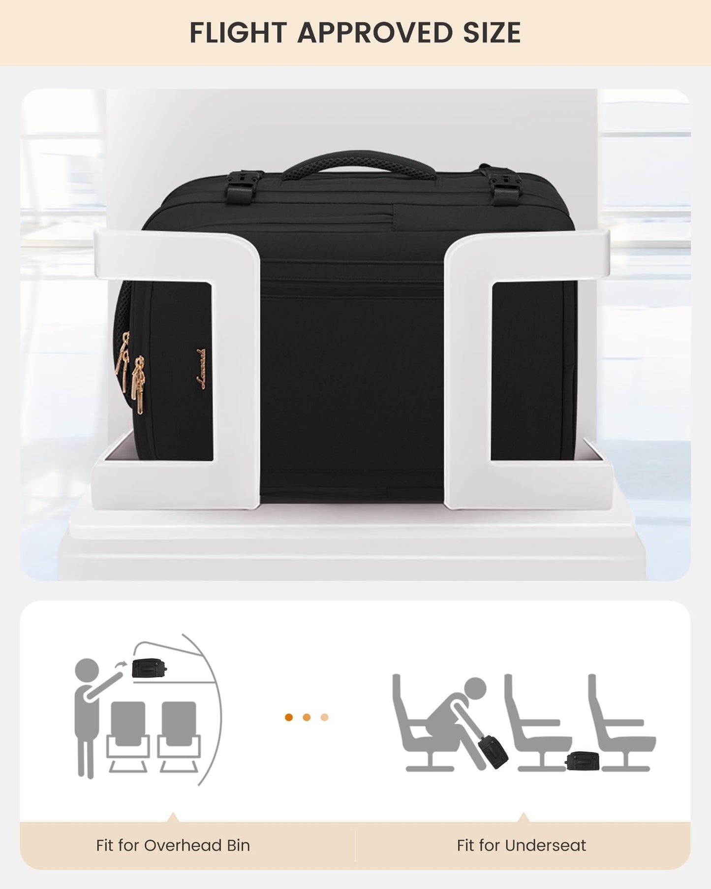 LOVEVOOK Travel Backpack For Women & Men with Waist Strap,40L Waterproof Carry On Backpack Luggage Travel Essentials Flight Approved,TSA Personal ltem Travel Bag Weekender Daypack with 3 Packing Cubes