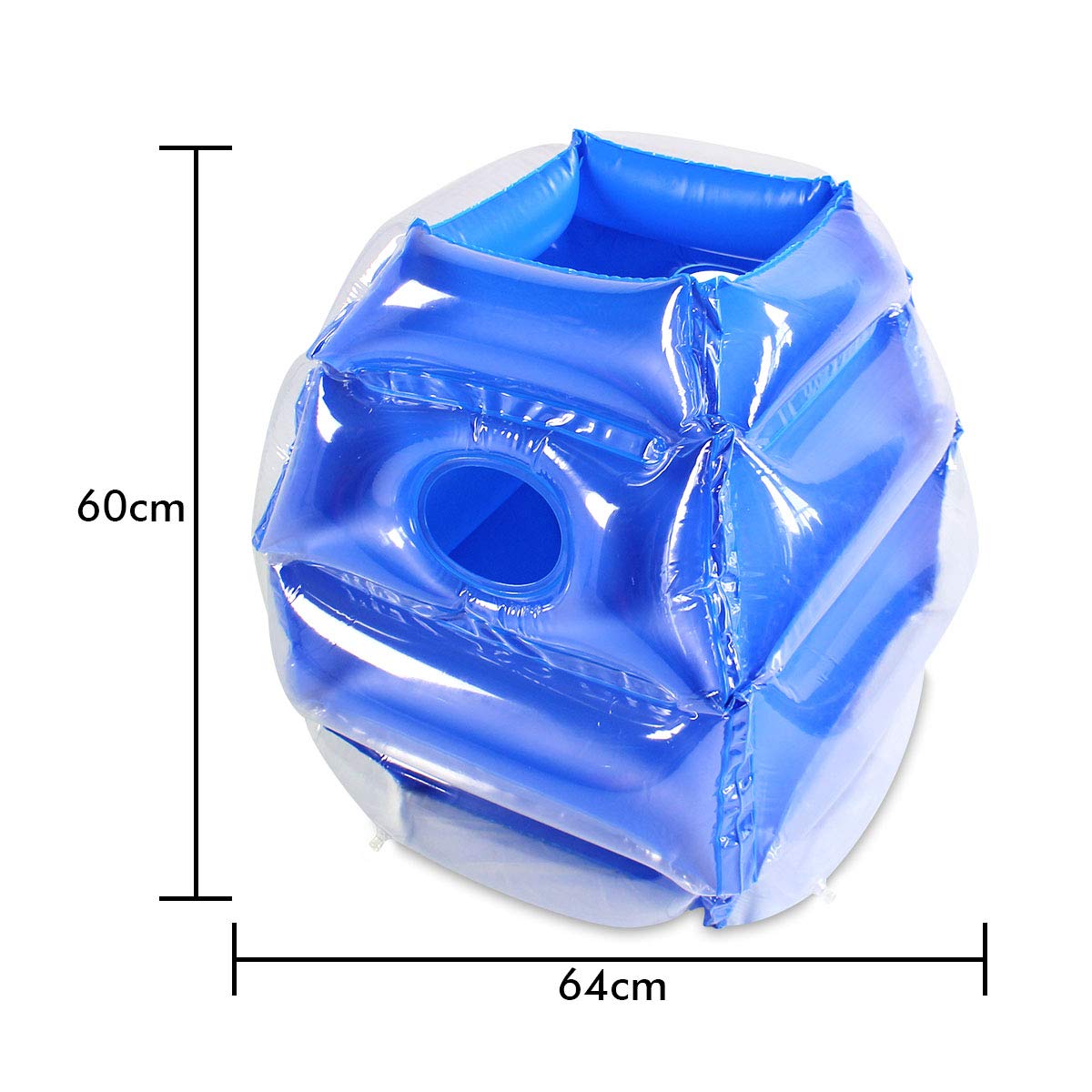 SUNSHINEMALL 2PC Sumo Balls, Inflatable Body Sumo Balls Bopper Toys for Kids 26" - Heavy Duty PVC Vinyl Suits for Grassland or Other Outdoors Play (2PC Blue+Pink 26inch)