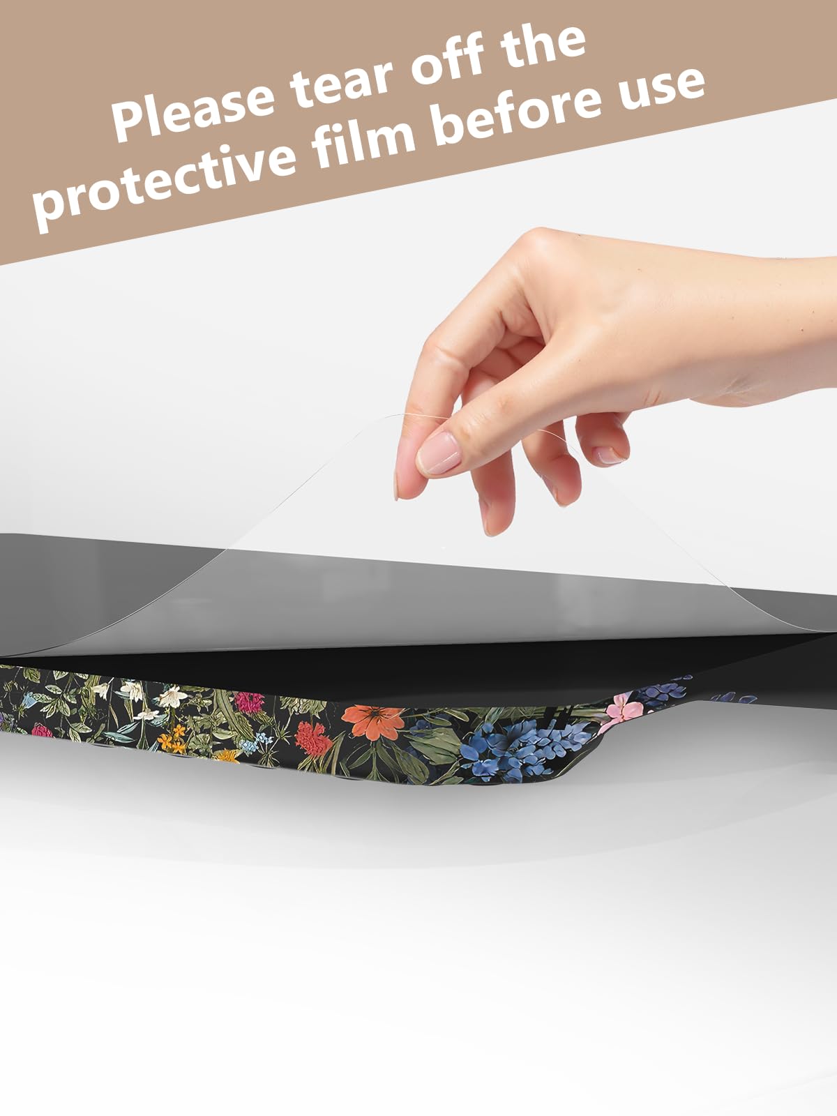 2-in-1 Ergonomic Keyboard Stand with Wrist Rest, Comfy Keyboard Riser Holder with Massage Design, Flower