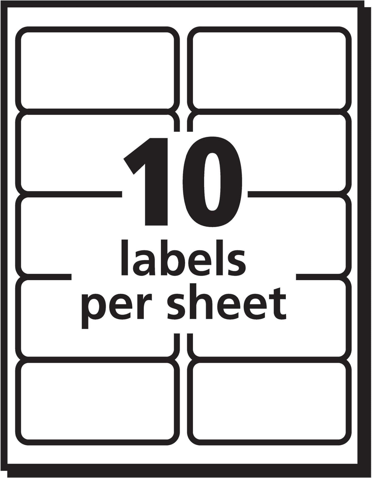 PRES-a-ply Laser Label, 2 x 4 Inches, White, Box of 2500 (30609)