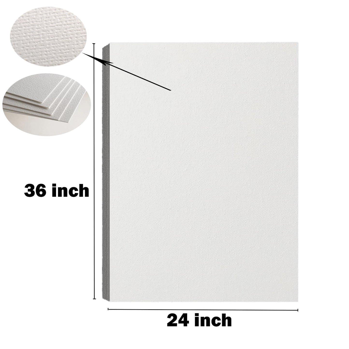 15 Sheets Large Watercolor Paper 140LB/300GSM Cotton Drawing Paper 24 x 36”, Texture Blank Painting Paper for Student Artists School Studio Craft DIY
