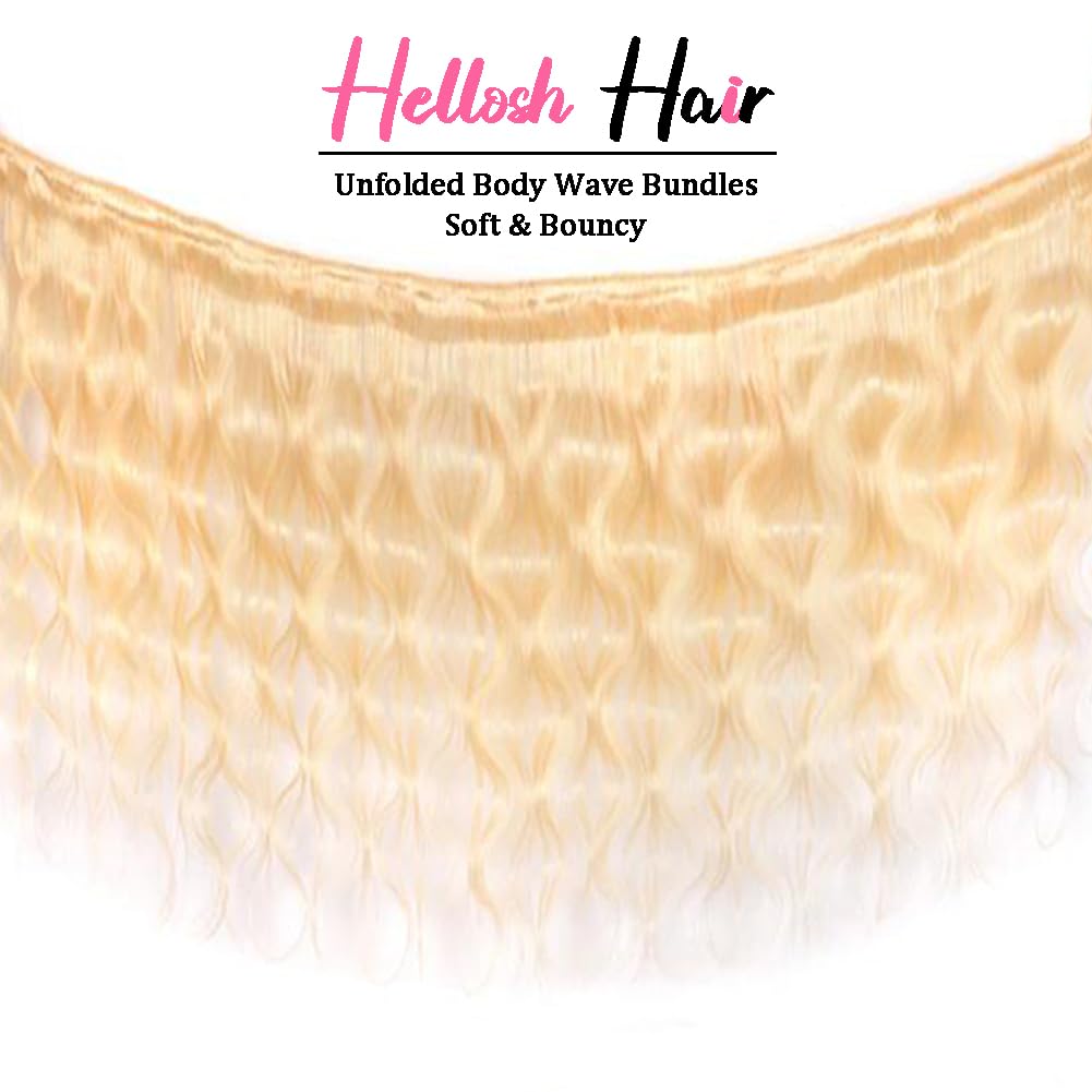 613 Bundles Blonde Bundles Human Hair 18 Inch 613 Body Wave bundles 100% Unprocessed 12A Grade Brazilian Virgin Hair Bundles 1 Bundle Human Hair 613 Blonde Bundle