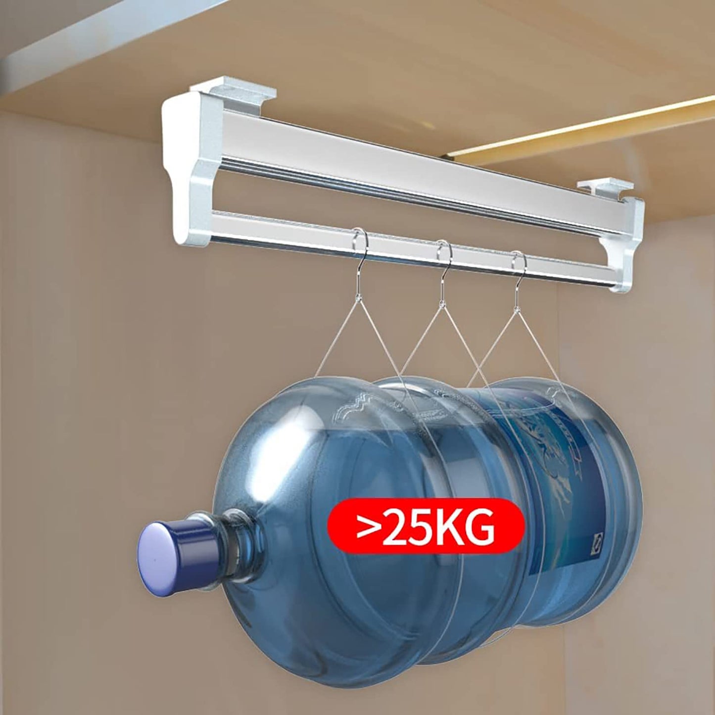 MAFAGE Pull Out Closet Valet Rod, Adjustable Sliding Heavy Duty Steel Top Mounted Clothes Storage Hanger Rail for Closet Wardrobe (347mm/13.7inch)