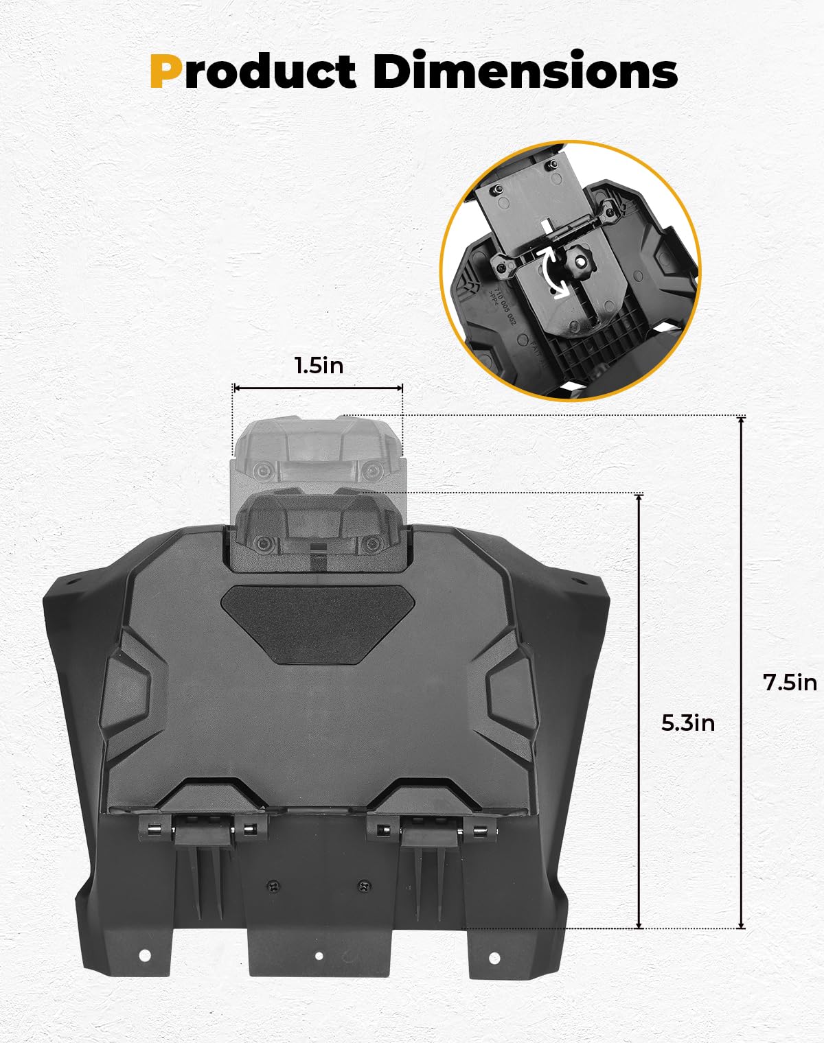 KEMIMOTO PRO XP Electronic Device Mounts with Storage Box, UTV Electronic Device Holder GPS Mount Phone Tablet Mount Compatible with Polaris 2020-2024 RZR PRO XP/XP4 2022 2023 2024 RZR PRO R/Turbo R