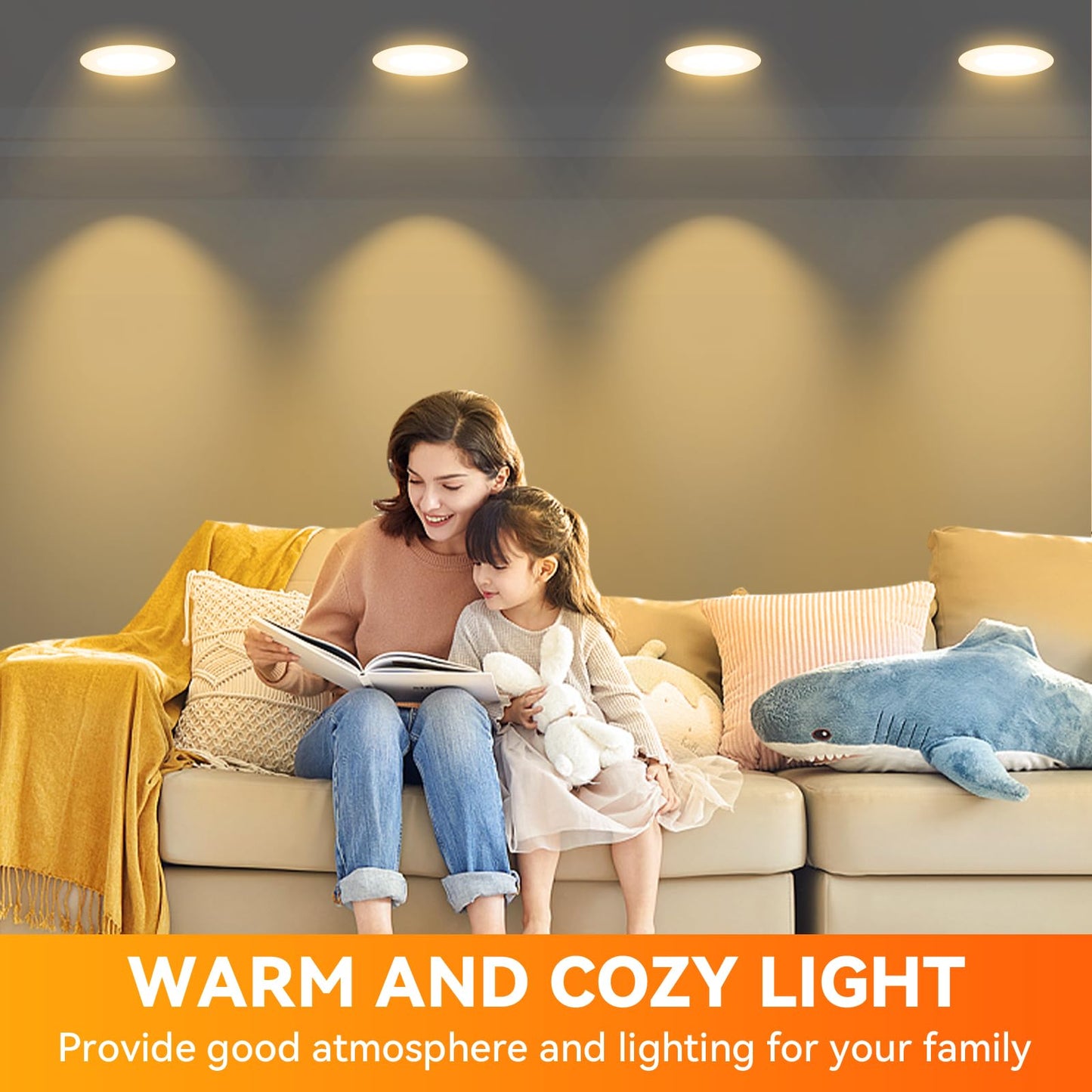 TJOY 24 Pack BR30 Led Bulb 65W Equivalent, Dimmable LED Flood Light Indoor, E26 Base, 2700K Soft White, 9W, 800 LM, Recessed Lighting Bulbs for Ceiling, Recessed Can, Living Room and Kitchen