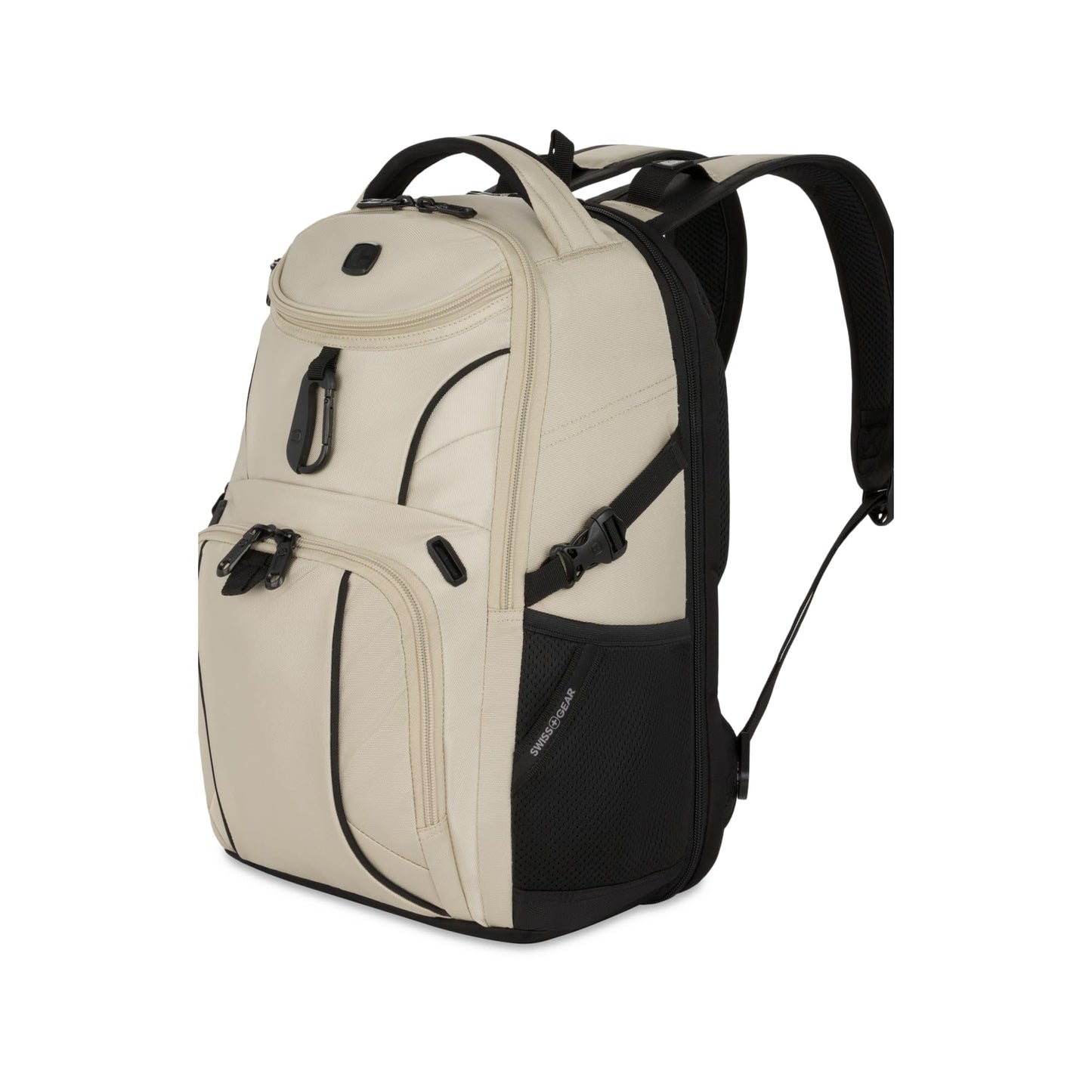 SwissGear 1900 Mini ScanSmart 16-Inch Backpack, Fits Up to 13-Inch Laptop, RFID Protection & ScanSmart TSA-Friendly Compartment, Oatmeal