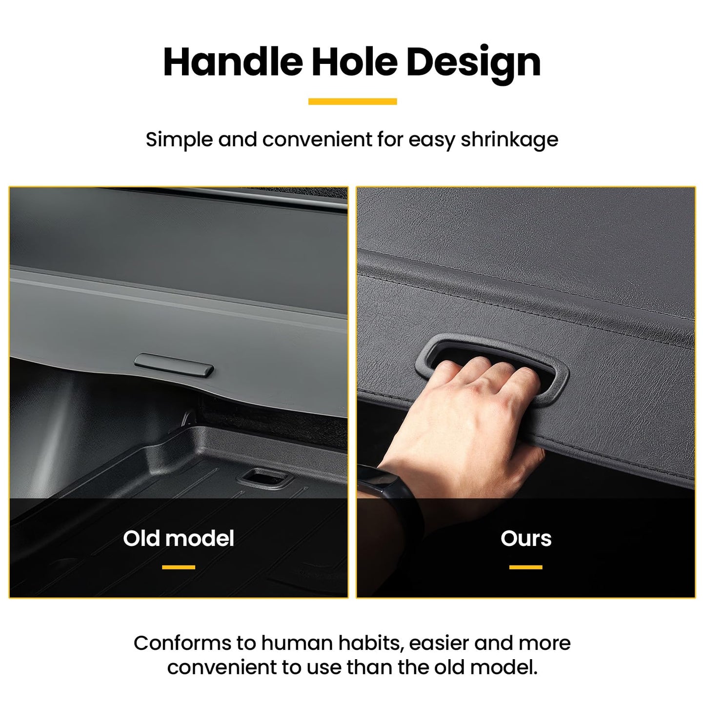 Drytuns Cargo Cover for Honda CRV 2026 2025 2024 2023, Retractable Cargo Trunk Cover for Honda CRV 2023-2026 (Leather - Extension & Straps)