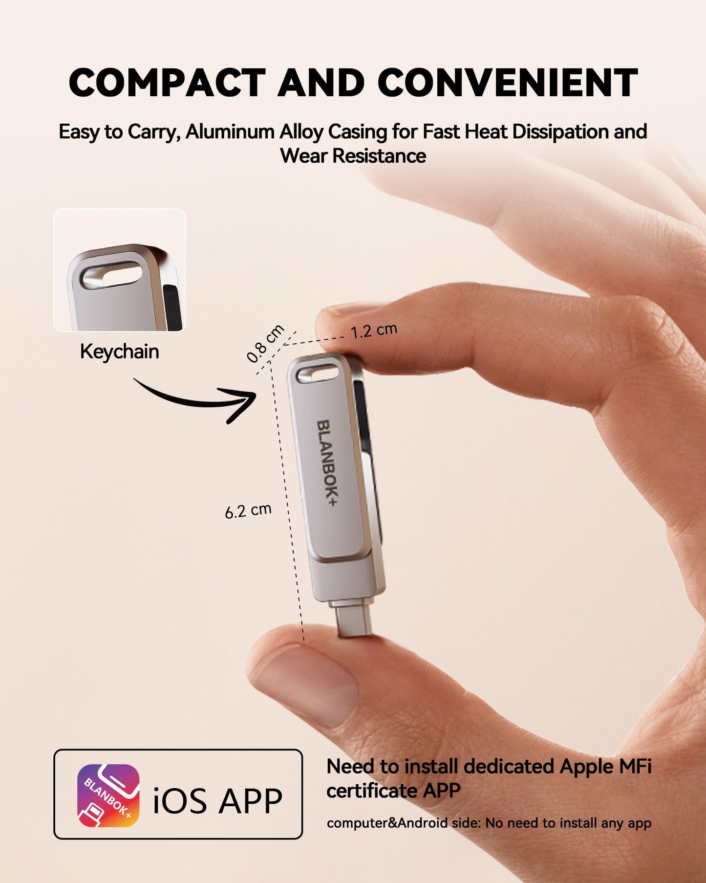 MFi Certified 512GB Flash Drive for iPhone Photo Stick, USB Thumb Drive Memory Stick High Speed USB Drive Photo Storage for iPhone USB Stick Compatible for iPhone/iPad/Android/PC