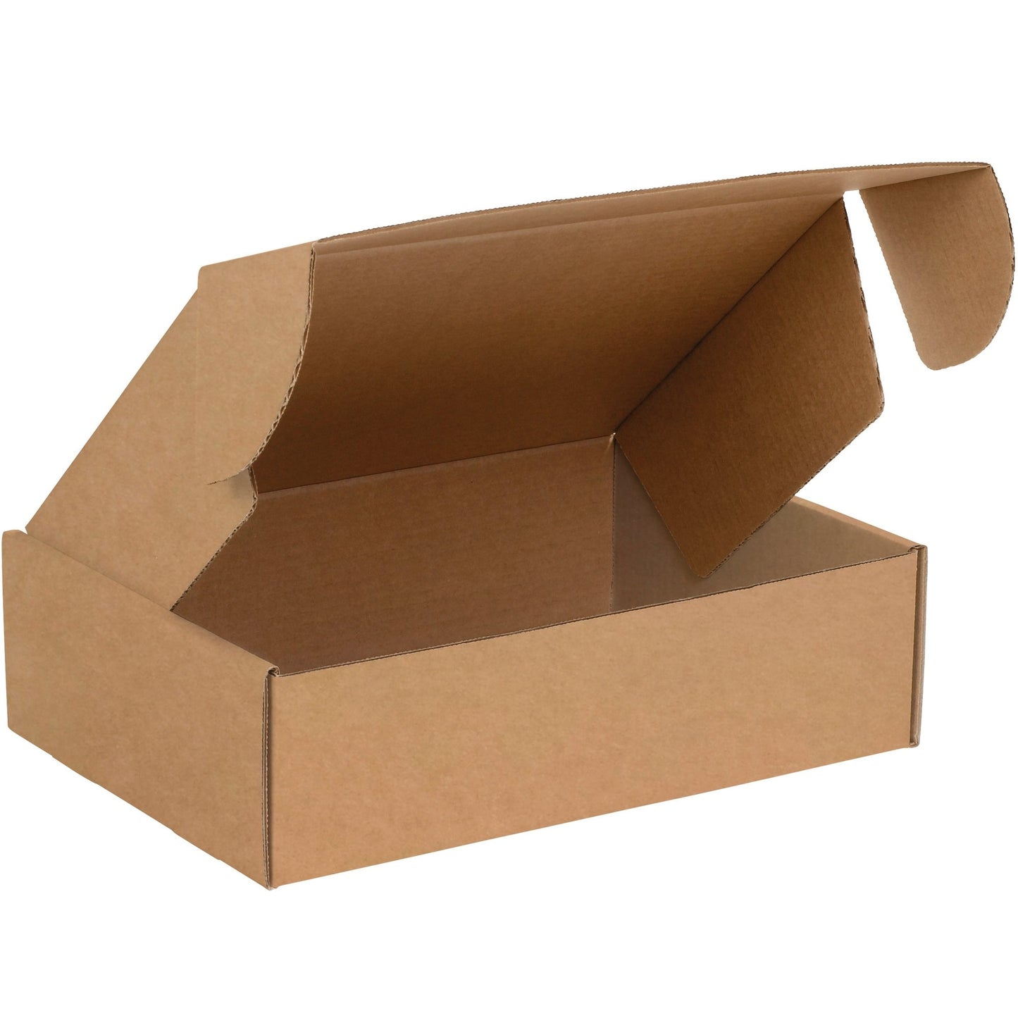 Boxes Fast BFMFL12113K Deluxe Literature Cardboard Mailers, 12 x 11 x 3 Inches, Corrugated Die-Cut Shipping Boxes, Large Brown Kraft Mailing Boxes (Pack of 50)