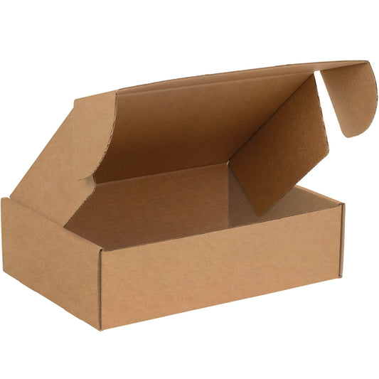 Boxes Fast BFMFL12113K Deluxe Literature Cardboard Mailers, 12 x 11 x 3 Inches, Corrugated Die-Cut Shipping Boxes, Large Brown Kraft Mailing Boxes (Pack of 50)