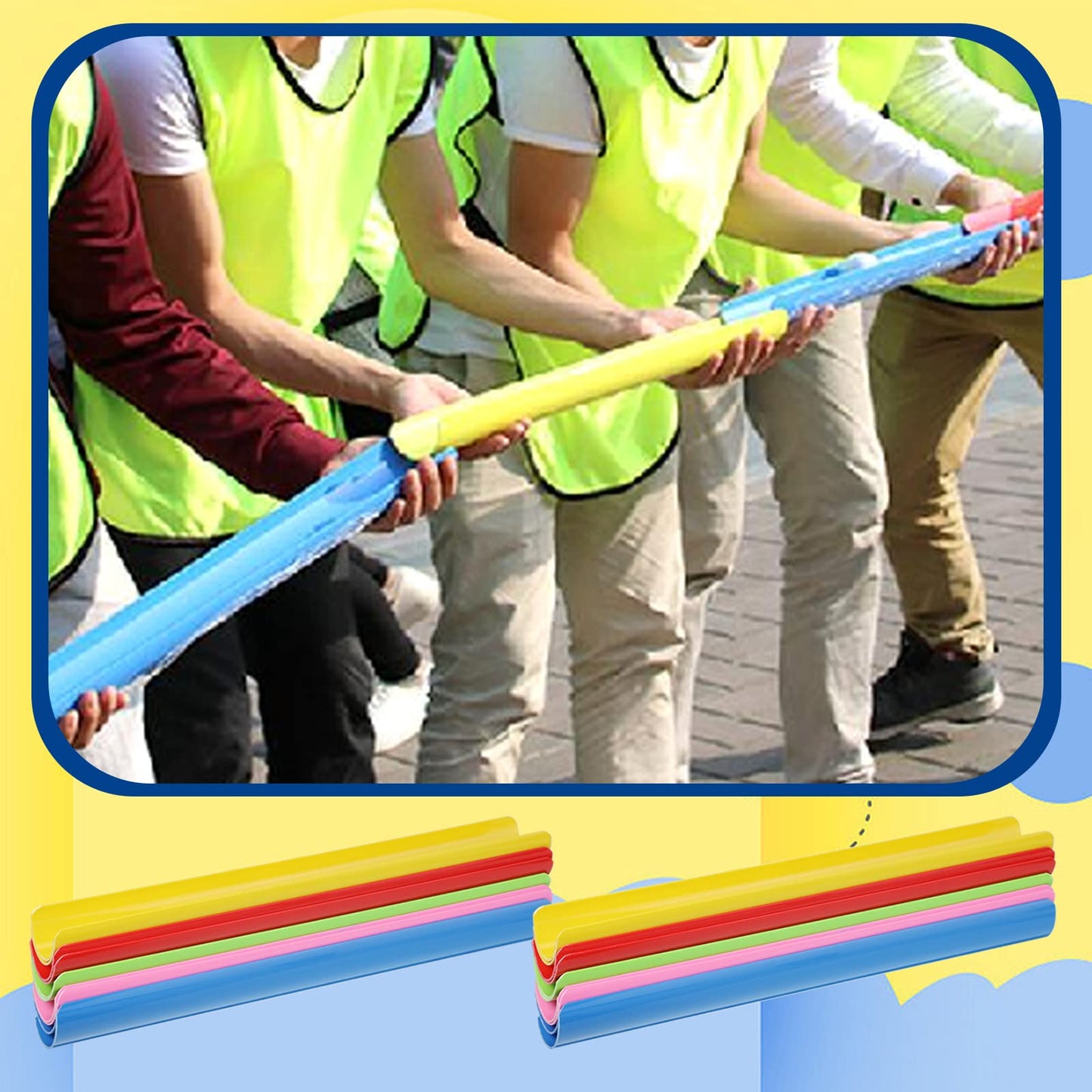 Team Building Activities Games Eamwork Group Learning Exercise Activities with Half Pipes Golf Balls Storage Bags Teamwork Kit for Adults Teens Field Day Game School Gym Outdoor Youth Sports (2 Sets)