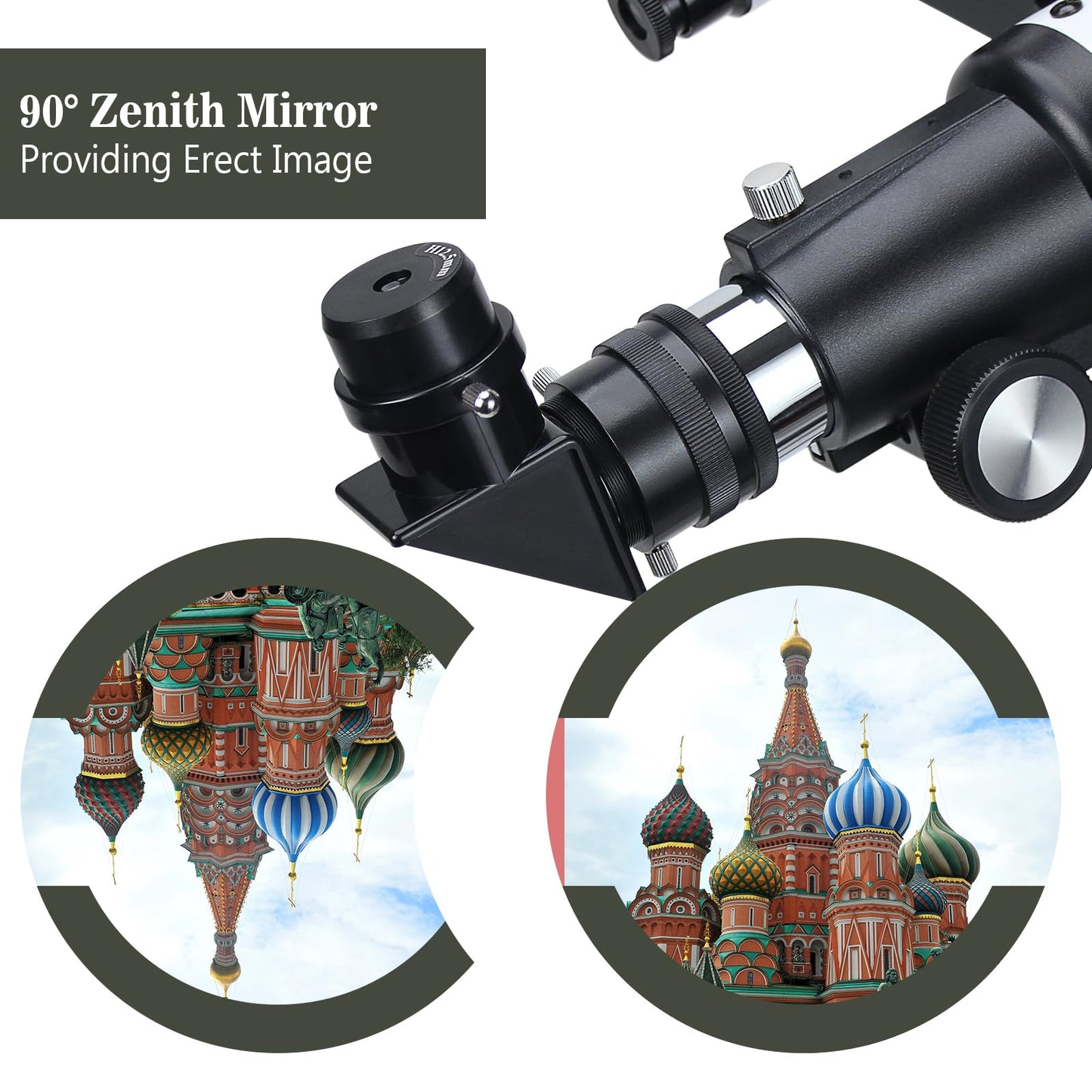 Telescopes, Telescope for Kids and Adults Beginners, 70mm Aperture 400mm Focus Length Refractor Travel Telescope with AZ Mount for Observe The Moon and Landscape (White)