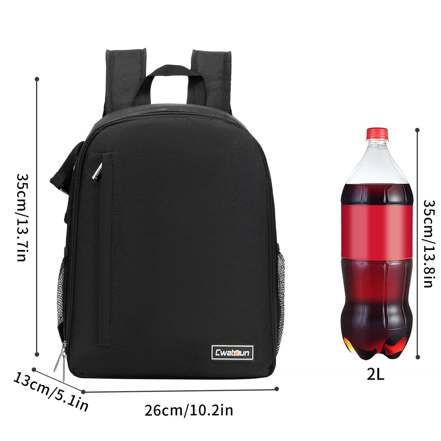 Cwatcun Waterproof Camera Backpack for DSLR, Mirrorless - Compatible with Sony, Canon, Nikon Camera and Lens Accessories