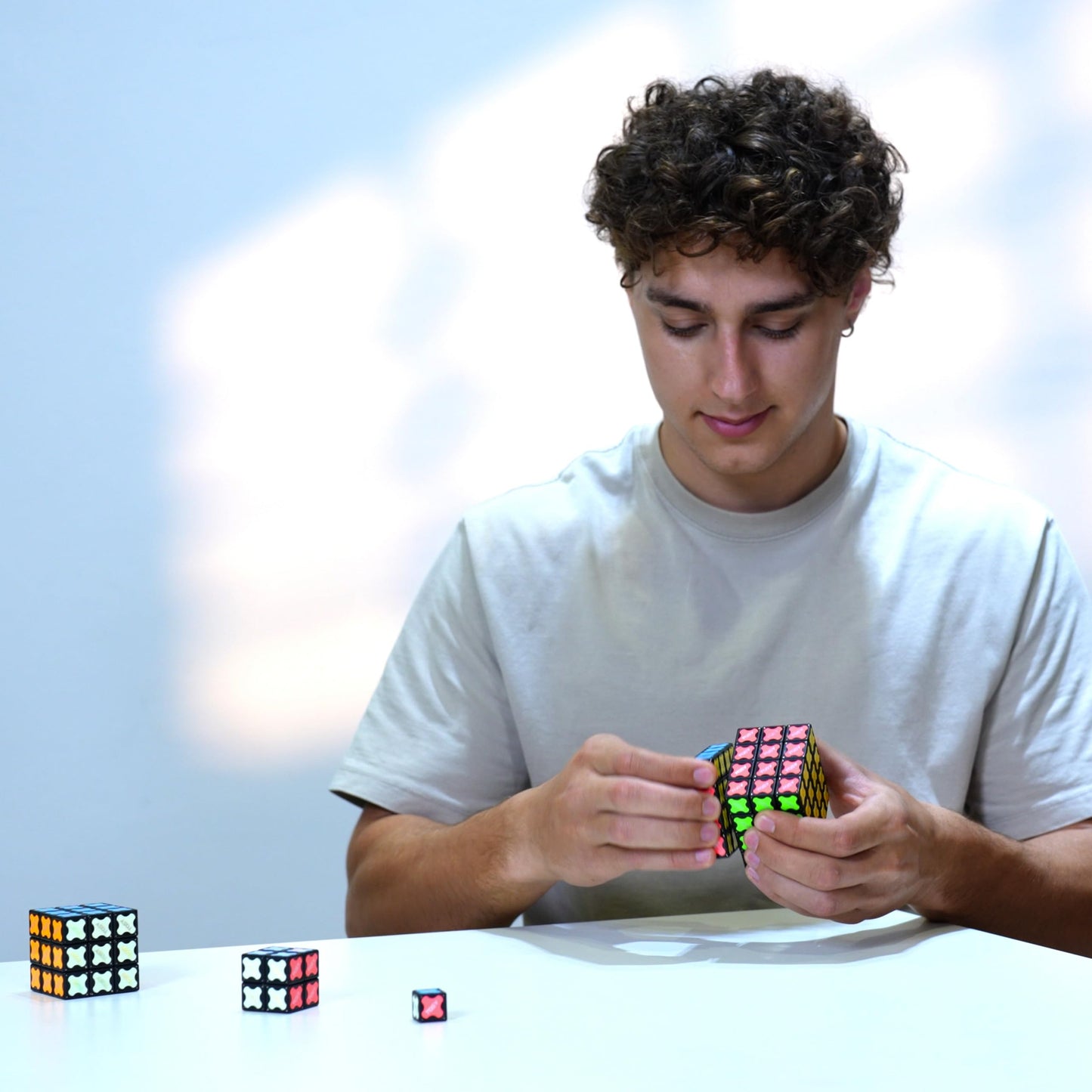 TOSY Magnet Cube 4x4 - 560 Magnets, 70 Blocks, 8in1 Toy: 4th of July Decorations, Puzzle Cube, STEM Building Blocks, Transformable Fidget Spinner, Infinity Cube, Magnet Tiles, UV Flashlight, Glowing