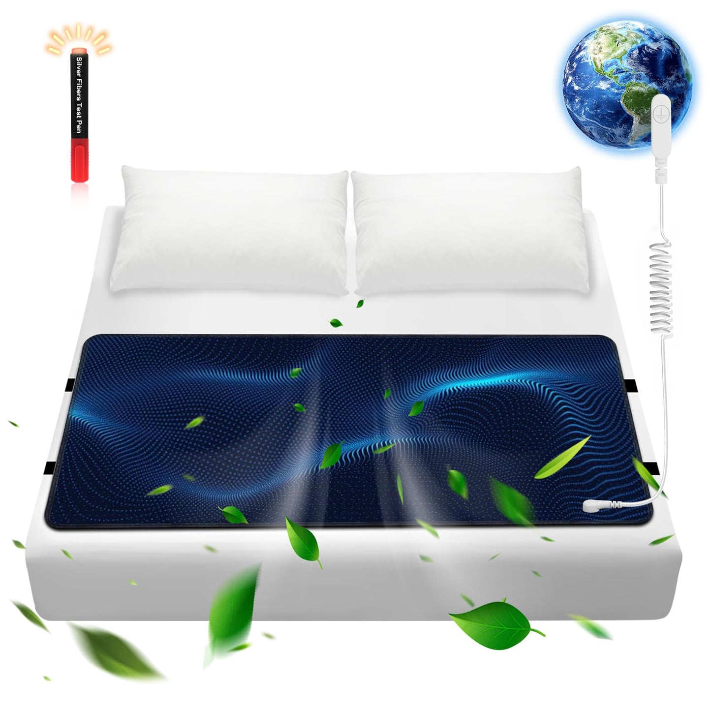 Knocoka Grounding Mat for Bed, Grounding Pad for Sleep, Grounding Mattress Pad with Cord (King XL, 54"x78")