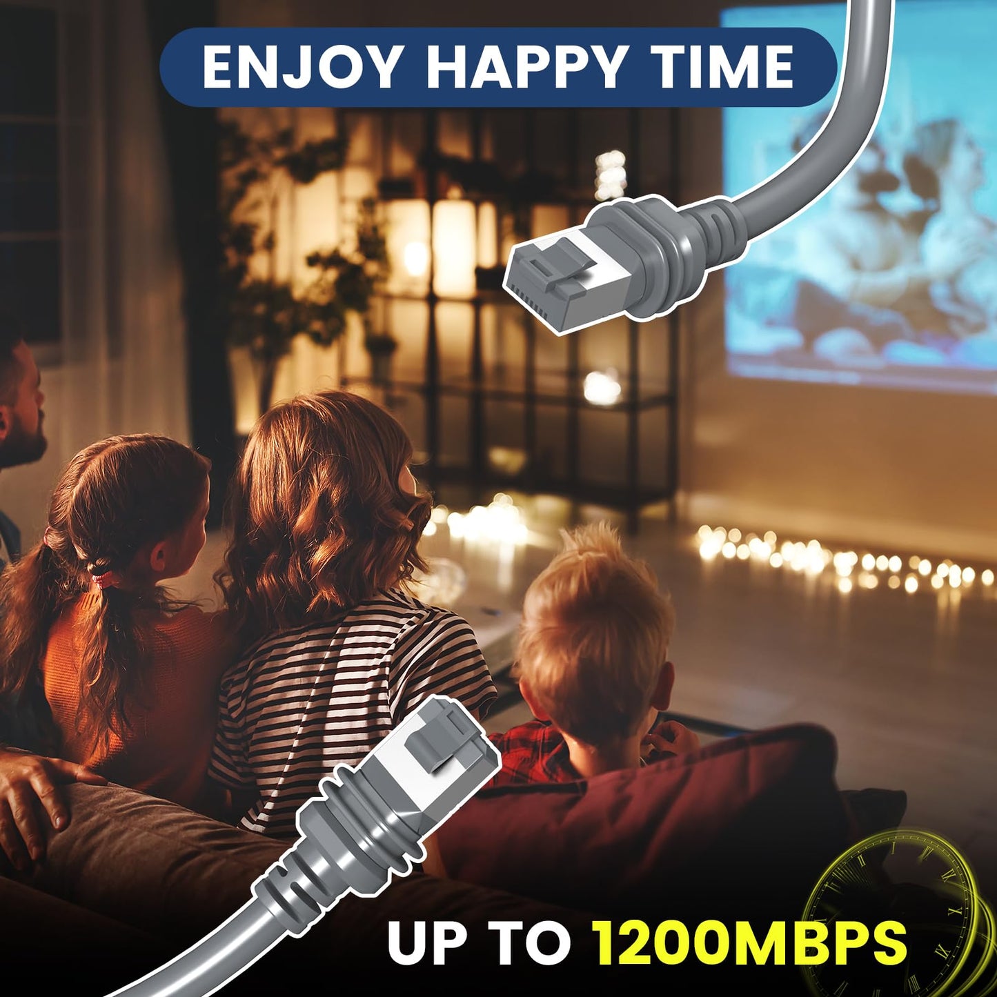 MOTITO Starlink Gen 3 Cable 100FT, Waterproof Starlink Cable for Rectangular Satellite, Durable Standard Extension V3 Cables (100FT /30.5M)