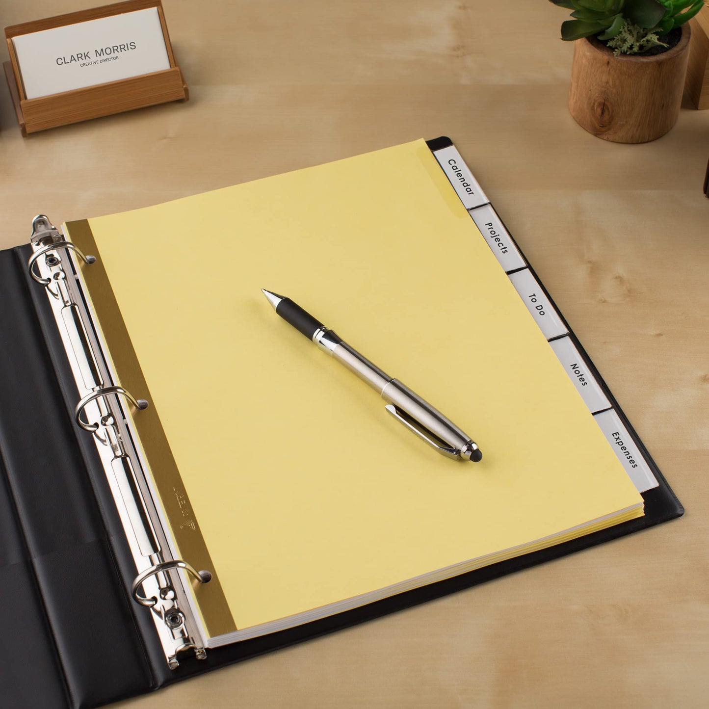 Avery Insertable Dividers for 3 Ring Binder, 5-Tab Sets, Clear Big Tabs, Buff Paper with Gold-Reinforced Holes, 48 Sets Total, Great for Organizing Reports, Projects, and More (48 Packs of 11110)