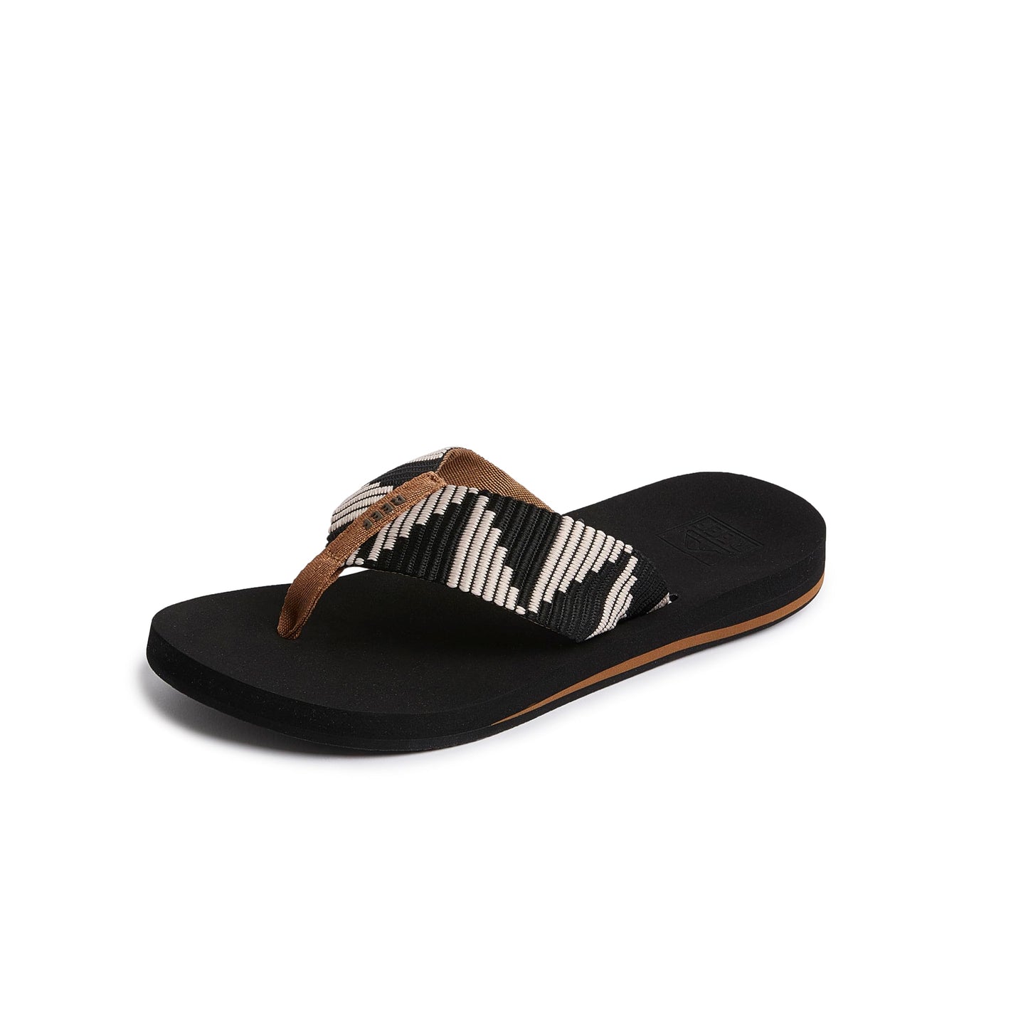Reef Spring Woven Womens Beach Flip Flop, Soft Woven Strap & Cushion Footbed, Pebble, 10