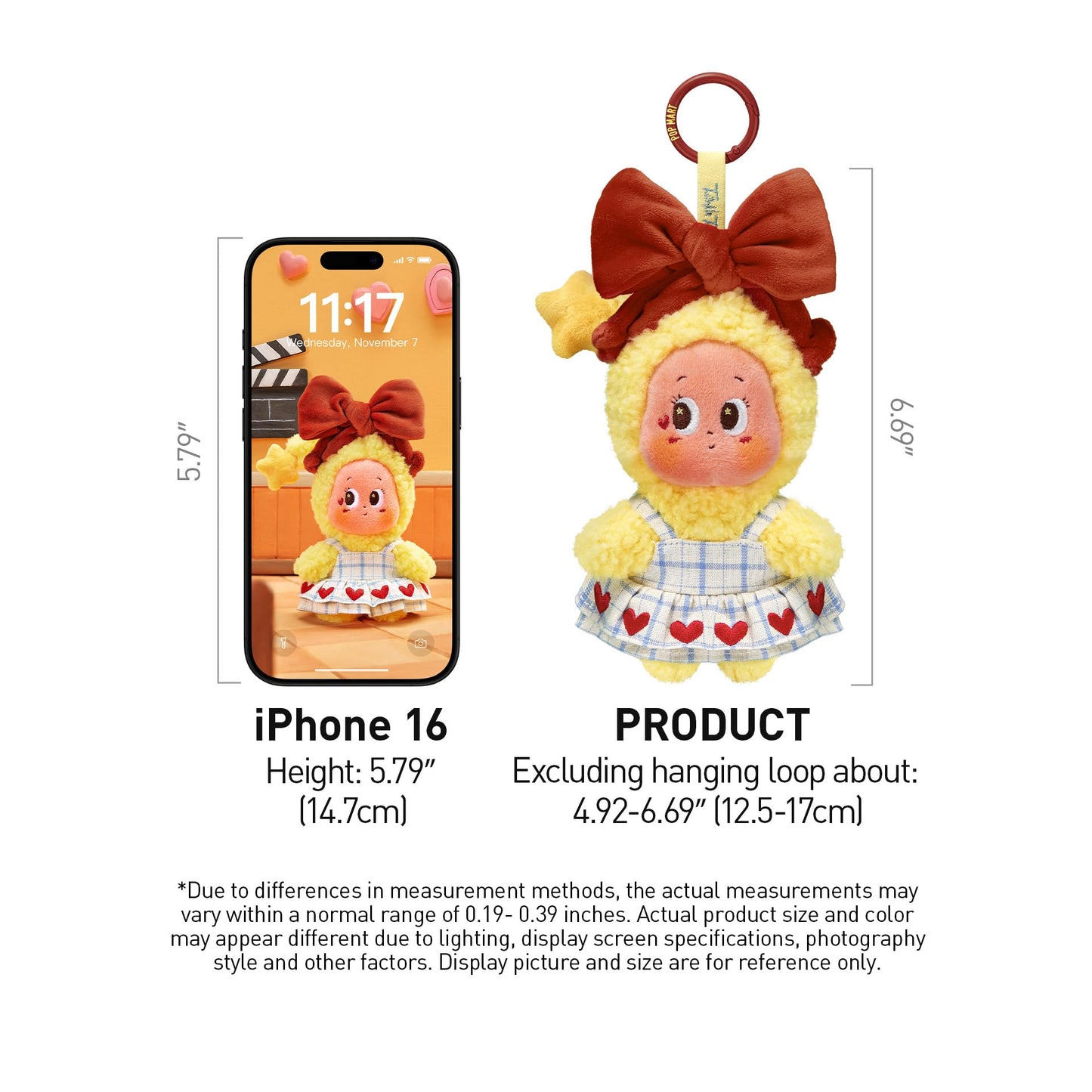 POP MART Twinkle Twinkle Crush On You Series-Plush Pendant Blind Box, Random Design Action Figures, Collectible Toys for Home Decor, Birthday Gifts for Girls Boys Women Men, Single Box