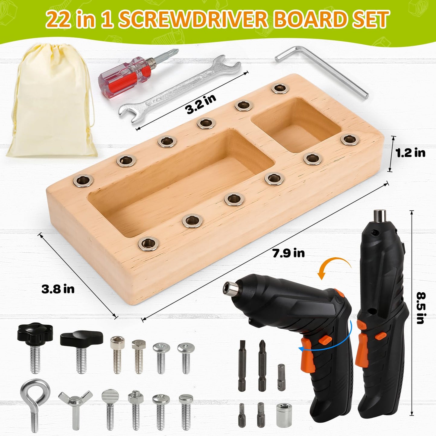 SANANTMontessoriScrewdriverBoardSet