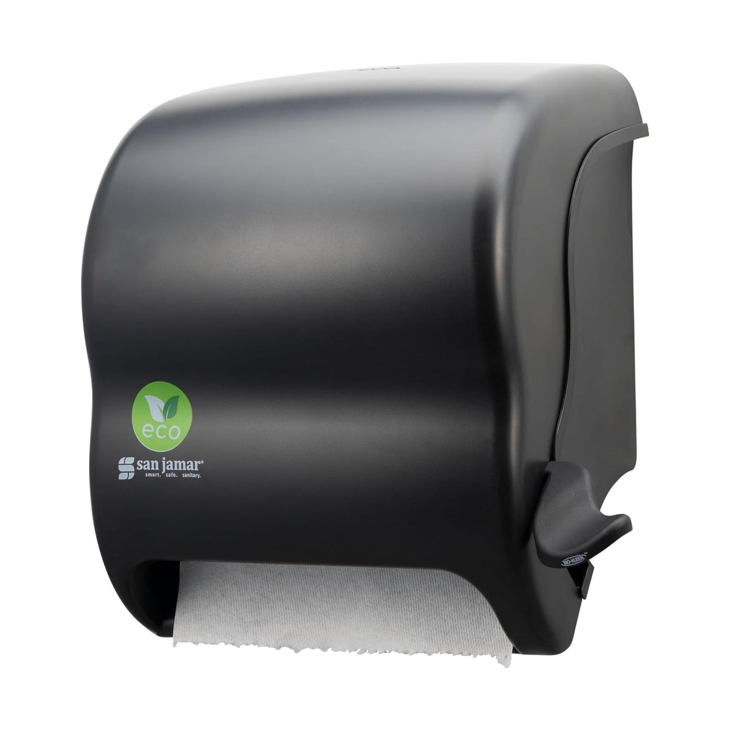 Ecological Green Towel Dispenser, 12.49" x 8.6" x 12.82", Black