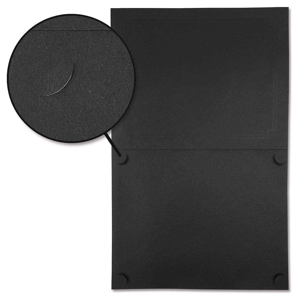 Classic Black & Gold Certificate Folders - Pack of 50, Linen Cover 80 lb. Stock, Folded, Die-Cut Corners, for Office, Business Awards, Graduation, School Diploma Holder, 9-1/2" x 12"