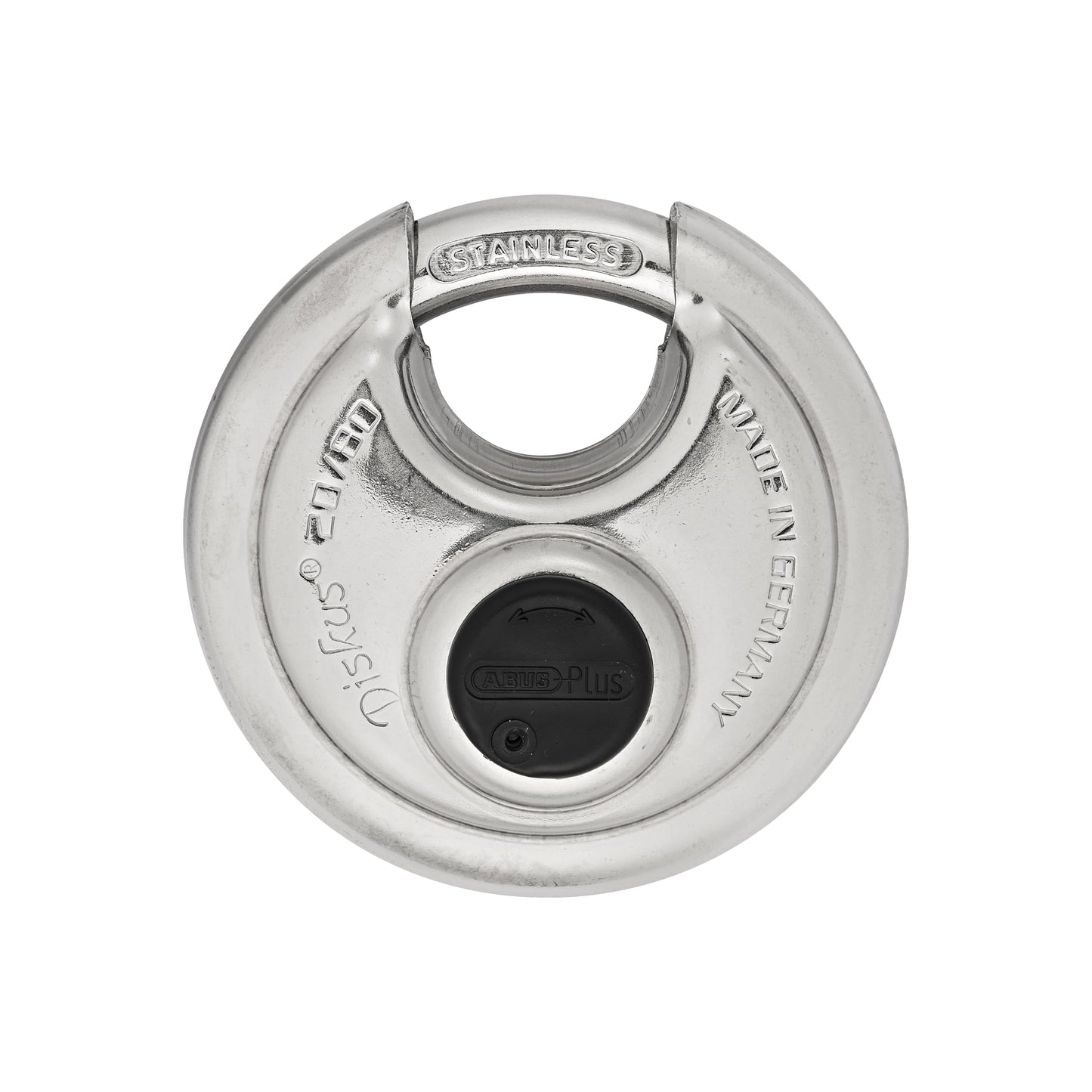 ABUS 20/80 Heavy Duty Diskus Storage Padlock with 2 Keys for Storage, Outdoor, Commercial, 3.16in (80.2mm) Wide, Keyed Different