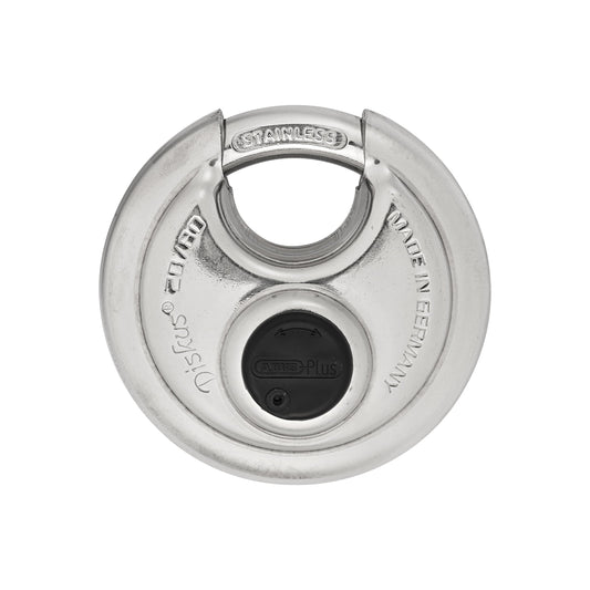 ABUS 20/80 Heavy Duty Diskus Storage Padlock with 2 Keys for Storage, Outdoor, Commercial, 3.16in (80.2mm) Wide, Keyed Different