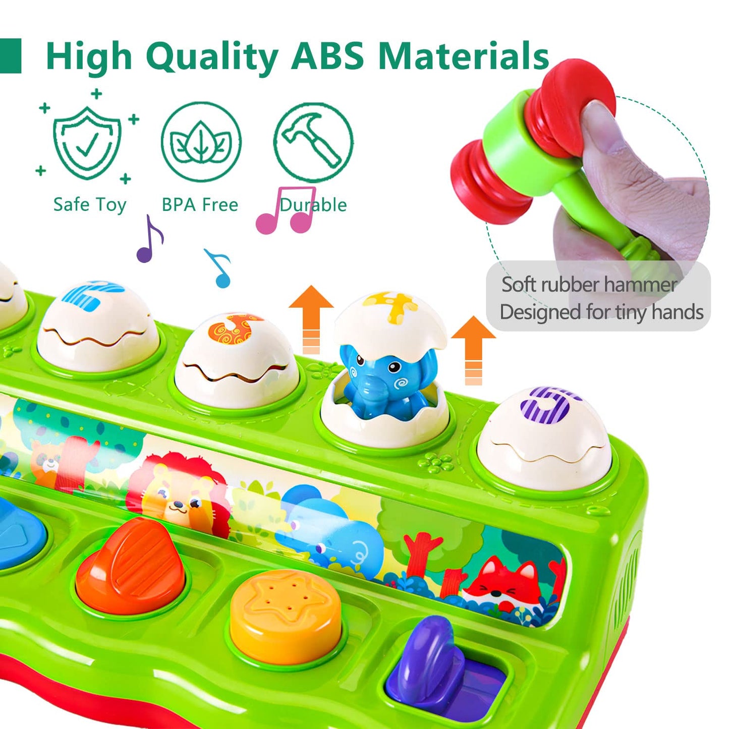 1 Year Old Toys for Boys Girls Birthday Gift, Baby & Toddler Cause and Effect Pop Up Toy With Music and Light, Learning Educational Montessori Toy for 1-3 Year Olds