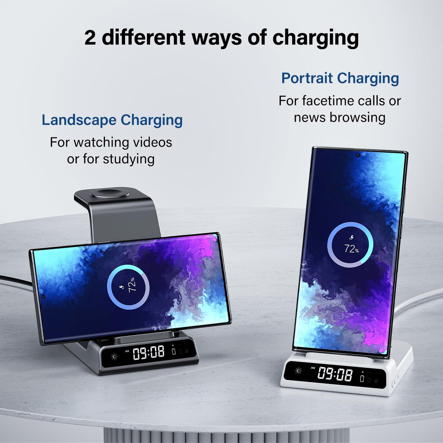 Wireless Charger for Samsung, 3 in 1 Wireless Charging Station for Samsung Galaxy S24 Ultra/S23 Ultra/S22/S21/Note 20/Z Flip 6/Fold 6, Charger for Samsung Galaxy Watch Ultra/7/6/5, Galaxy Buds 2/2 Pro