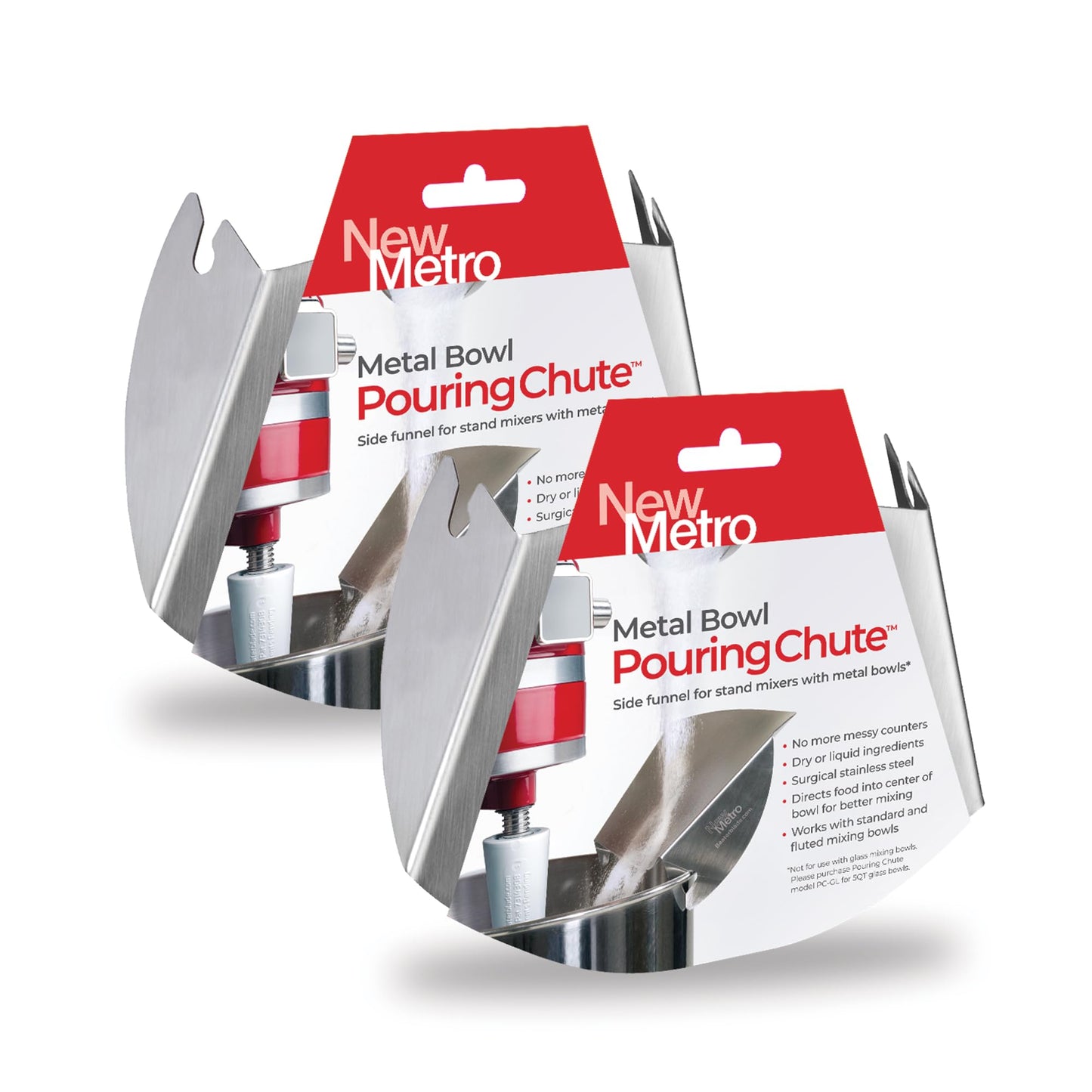 New Metro Design Set of 2 PC-10 Pouring Chutes for Stainless Steel Bowls