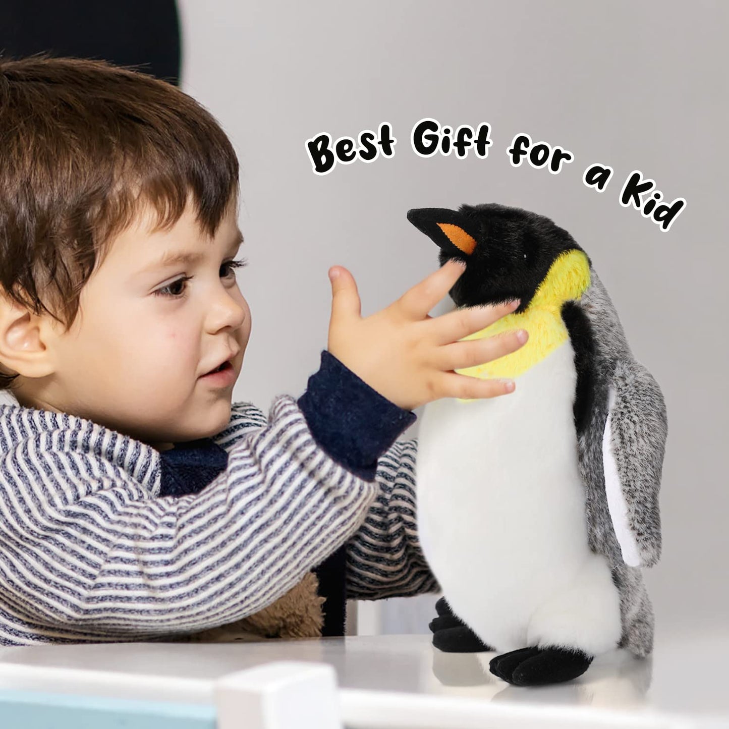 Penguin Plush Toy, 25cm Stuffed Animal Small Plushie Doll, Soft Fluffy Like Real Penguin Hugging Toy - Present for Every Age & Occasion