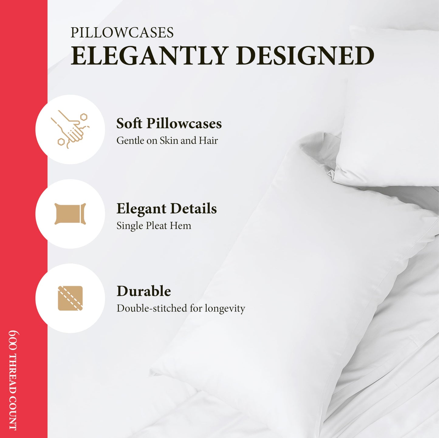 Ashton Sheets 100% Egyptian Cotton California King Bed Sheet Set - Premium 600 Thread Count Egyptian Cotton Sheets Set for Cal King Bed (4 Pc, White), Soft, Cooling 16" Deep Pocket Sateen Bedsheet