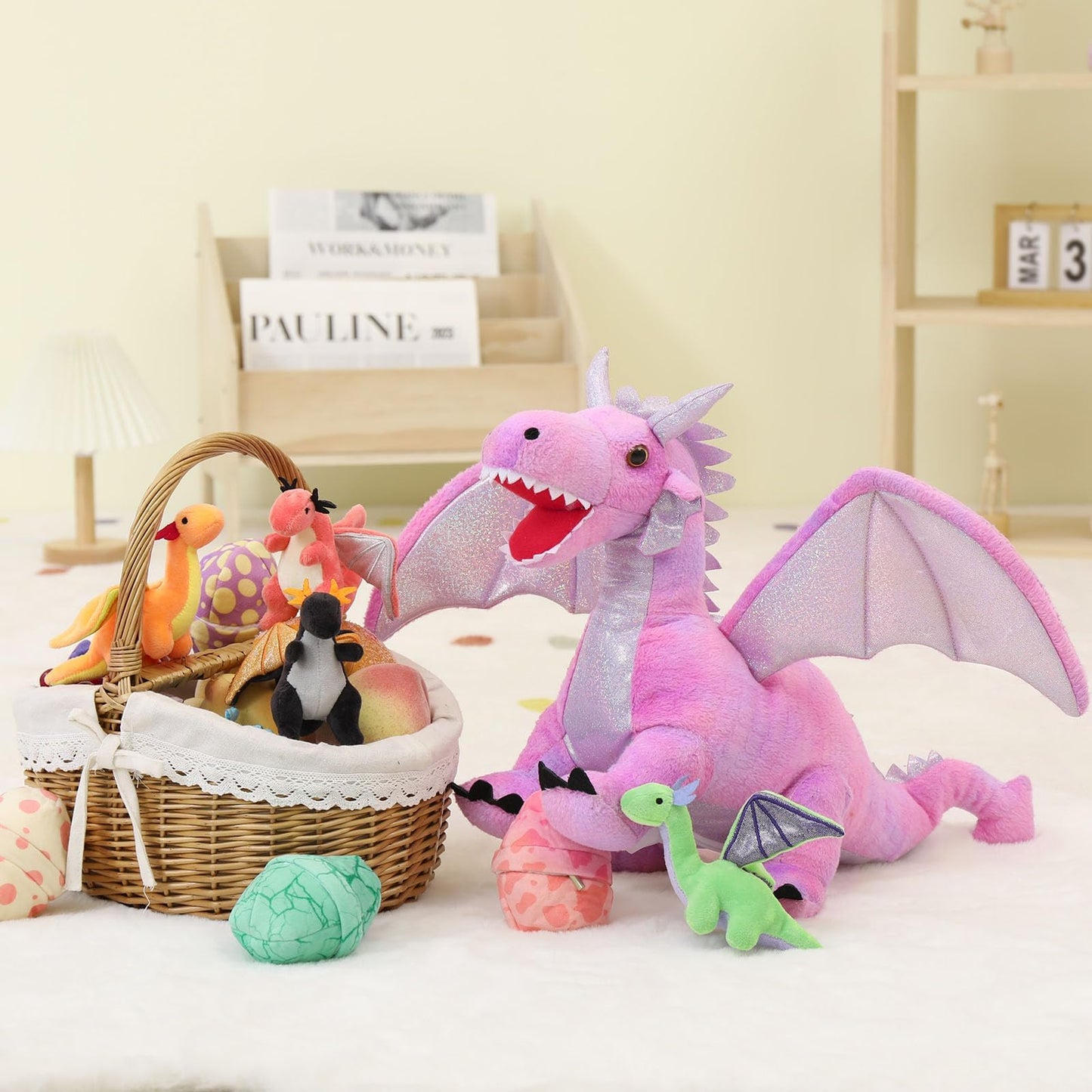 MaoGoLan Pink Dragon Stuffed Animal