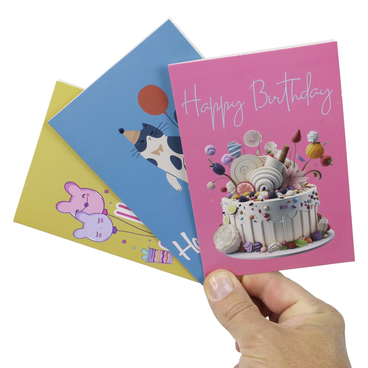 Dessie 120 Unique Happy Birthday Card Assortment 4x6 - Bulk Birthday Cards with Envelopes, Message Inside, Box & Gold Seals – Assorted Birthday Cards Multipack for Employees Men Women