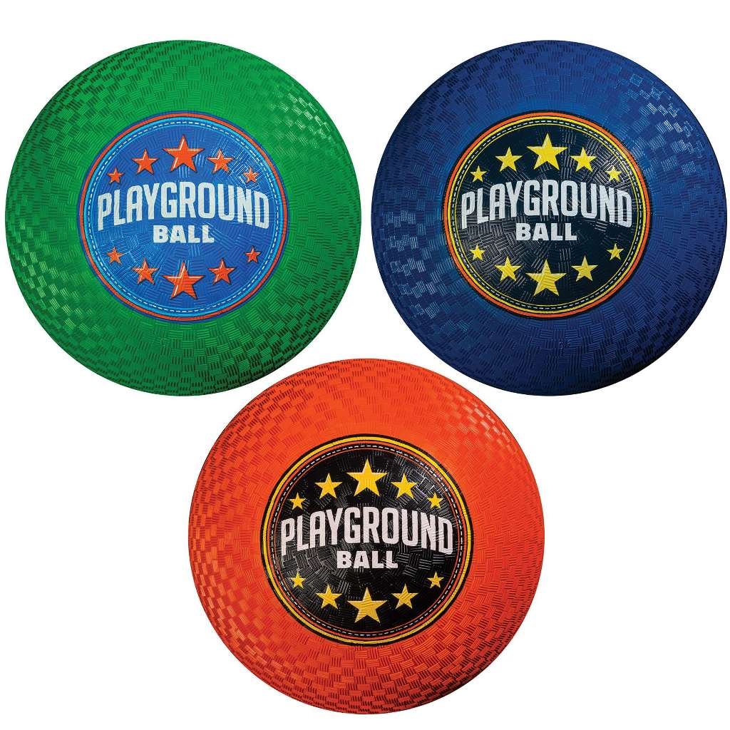 Franklin Sports Playground Balls - Rubber Kickballs and Playground Balls with carry bag For Kids - Great for Dodgeball, Kickball, and Schoolyard Games – 8.5” Diameter, Multicolor Pack of 6